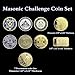 9pcs Masonic Challenge Coin Set United States Freemason Coins1