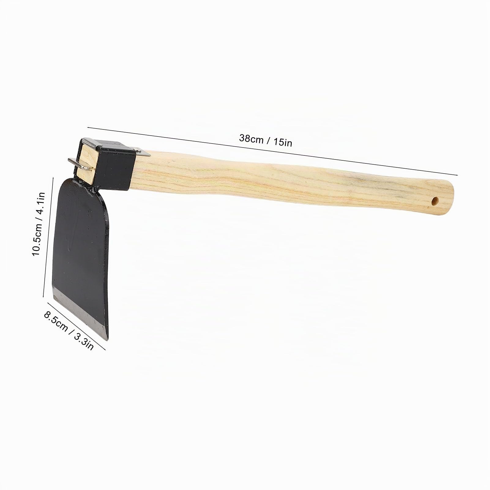 Zappa Giardino Portatile con Manico in Legno - Strumento da Giardinaggio per Scavo, Piantare e Diserbo