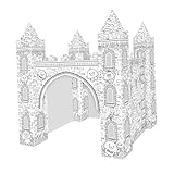 BESPORTBLE Castillo de Papel para Colorear Rompecabezas DIY Seguro para Material Sin Olor y Duradero para Decoración y Creatividad Infantil
