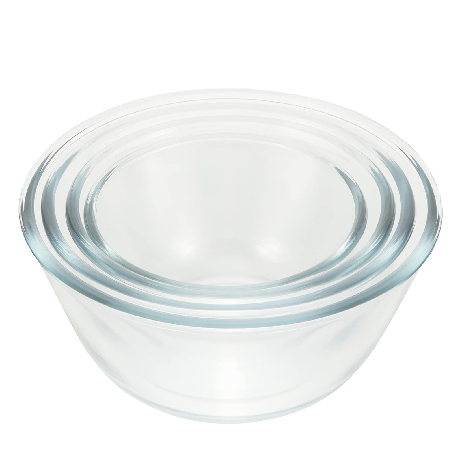 Alasum 4 Stück aus Durchsichtigen Glasschüsseln 500ml 1600ml Kältebeständig und Kühlfachgeeignet für Salat Reis und Nudeln im Haushalt