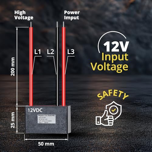 Generador de iones negativos 12V DC portátil miniatura 3