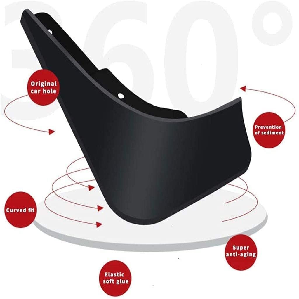 Garde-boue Bavette 4 Pièces Guobaopipi Pour Toyota RAV4 2000-2005 Noir