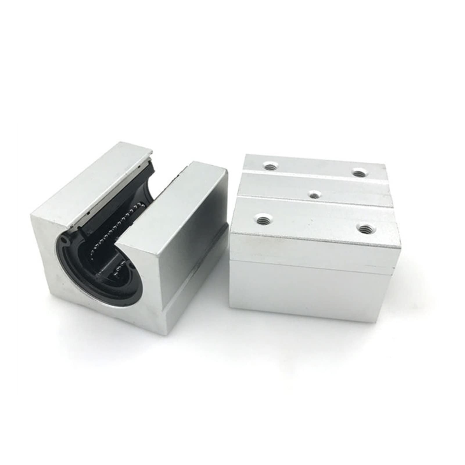 Yaoqijie Lot de 2 roulements à billes linéaires SBR10UU SBR12UU SBR16UU SBR20UU SBR25UU SBR30UU 12 mm 16 mm 20 mm Compatible avec routeur CNC Linéaire Rail durable (longueur du guide : SBR30UUU)