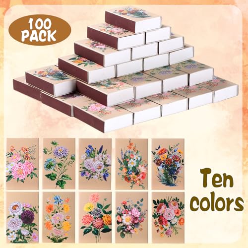 100 Pack Spring Flower Blank Match Containers for Wedding Baby Shower and Tea Party Guests
100 Pack Spring Flower Blank 