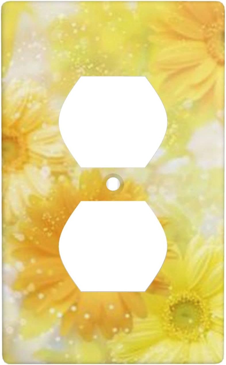 Sunflower Duplex Outlet Covers Wall Plate Decorative Girl Yellow Faceplate - - 