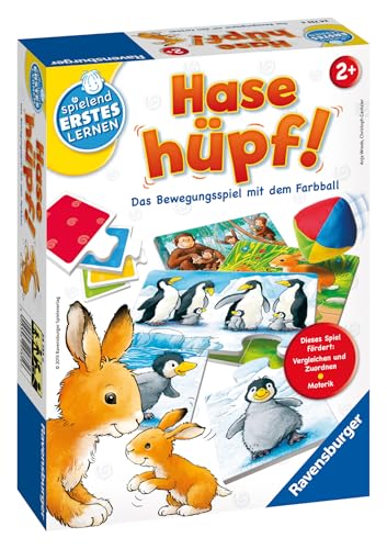 Ravensburger 24735 - Hase hüpf! - Bewegungsspiel für die Kleinen - Spiel für Kinder ab 2 Jahren, Spielend erstes Lernen für 1-4 Spieler - Geburtstagsgeschenke