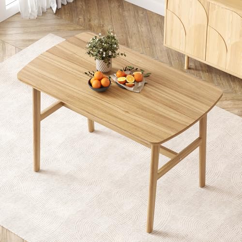 STARY 47.2' Rectangular Dining Table Seats Up to 4-6 People with Wood Tabletop and Metal Frame