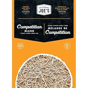 Oklahoma Joe’s 2778408DP 100% All-Natural Hardwood Competition Blend Wood Pellets, (20 lb. Bag), Brown