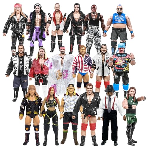 Set of 18 Loose Rising Stars & Legends of Wrestling Action Figures
