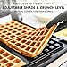 GreenPan Elite 4-Square Belgian & Classic Waffle Maker,Healthy Ceramic Nonstick Dishwasher Safe Plates, Adjustable Shade/Crunch Control, Wont Overflow, Easy Cleanup Breakfast, PFAS-Free, White