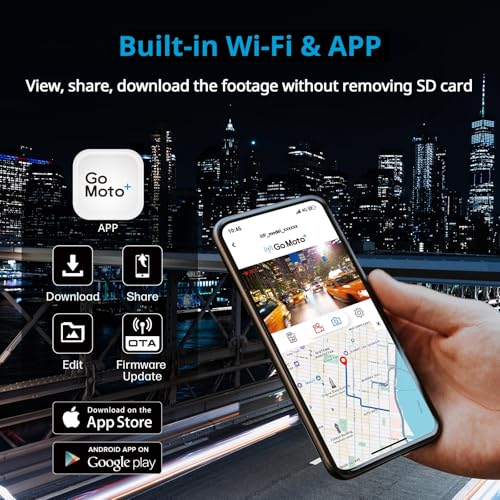 Image of HP 4K+1080P Dash Cam, Front and Rear Dash Camera for Cars, 1.5 inch LCD Screen, 64GB Card, Night Vision with WDR, Support Parking Mode, GPS Tracking, G-Sensor Accident Recording, Model f499x