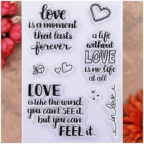 KWELLAM Words Smile Don't lose focus perfect day WE JUST CLICK Clear Stamps for Card Making Decoration and DIY Scrapbooking Cover