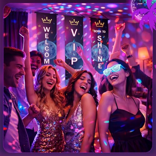 Image of Blulu Kpop Background Banner VIP Party Decorations Cinema Movie Night Banner VIP Porch Sign Film Festival Theater Family Movie Night Decor Supplies Hanging Sign
