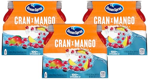 Image of Ocean Spray Juice Drink, Cranberry Mango, 10 Fl Oz Bottles, 18 Pack