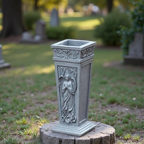 Vase de cimetière pour pierre tombale support fleurs robuste - 4
