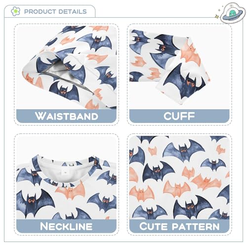 JUNZAN Halloween Bats Big Girls Sweatshirts Hoodies Fleece Hoodie for Boys Sports 4T3