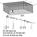 Jecarden Batting Cage Netting Wire Tension Kit for 35/55/70FT Batting Cage Cable Suspension Kits Batting Cage Netting Baseball Softball DIY Net Hanging Kit Indoor and Outdoor Backyard Design (70FT)