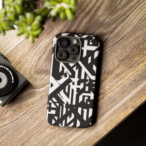 Coque iPhone 15 Pro rigide mate géométrique anti-traces et chocs - 3