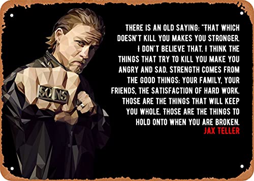 ASIOADWNA Vintage Metal Poster - Tv Shows Pop Art Sons of Anarchy Tin Sign 12 X 8 Inches Suitable for Wall Decoration of Bar,Cafe,Garage,Man CAVE