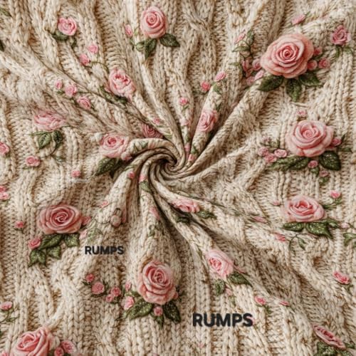Image of RUMPS 380 TC Premium Heavy Cotton 7D Print Fast Colour Feel Elastic Fitted Floral Bedsheet King Size with 2 Pillow Covers || (NEW Coffer Flower, Fitted Queen-60x78)