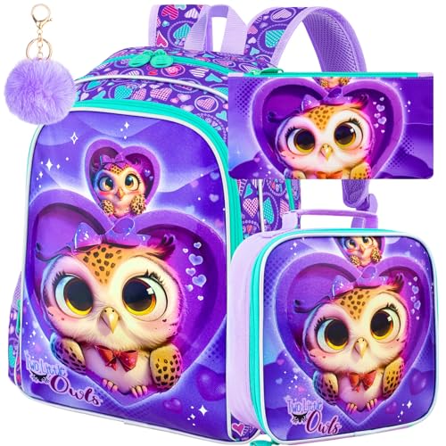 Image of 16 inch Backpack for Girls Boys 4-8, 3Pcs Kids Bookbag Set with Lunch Box, School Bag for Preschool Kindergarten