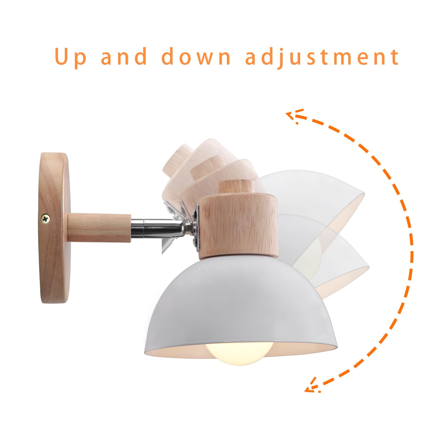 Applique Murale Industrielle Vintage Lampe Murale Interieur Sconce Rétro Luminaire Applique Abat-jour E27 Ø15CM pour Salle à Manger Escalier Chambre Cuisine Café(2pcs blanc)