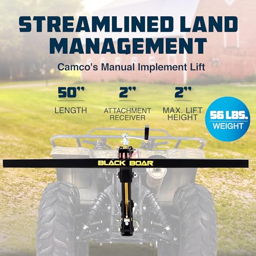 Black Boar Camco ATV/UTV Manual Implement Lift, 50 Inches (66013) - Thumbnail 3