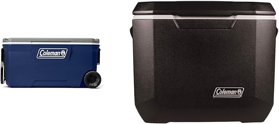 316 Series Insulated Portable Cooler with Heavy Duty Wheels & Portable Rolling Cooler | 50 Quart Xtreme 5 Day Cooler with Wheels
