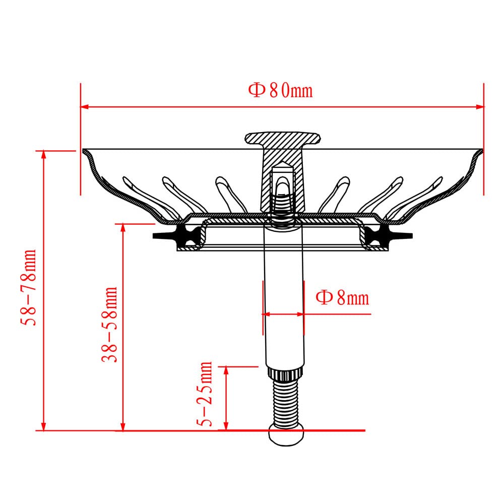 Talea QS348 Panier filtrant pour système de blocage - Diamètre : 80 mm - Pour 3