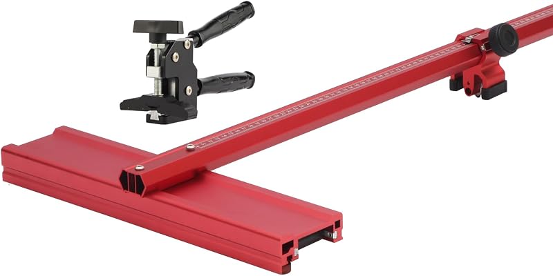 Cortador manual de azulejos con rueda de carburo de tungsteno, cortes rectos de precisión, guía de barra en T ajustable para porcelana y azulejos de cerámica, herramienta de renovación del hogar para azulejos de piso y pared