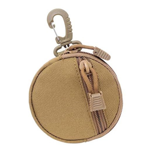 Inzopo Molle Gadget Pouch Zubehör Kopfhörer Tasche Geld Geldbörse Mini Khaki 10x10x2cm