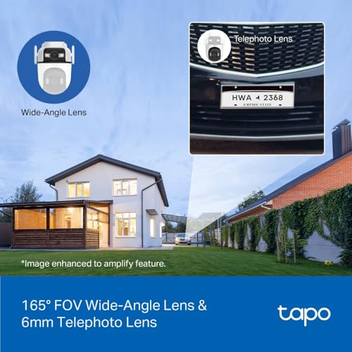 Image of Tapo C545D 2K 3MP Dual Lens Outdoor Camera,Security Camera with Smart Tracking,Smart AI Outdoor Camera,CCTV,Night Vision,IP66,2 Way Audio,No Hub,Alexa,Google Home,Flexible Storage,No Monthly fee