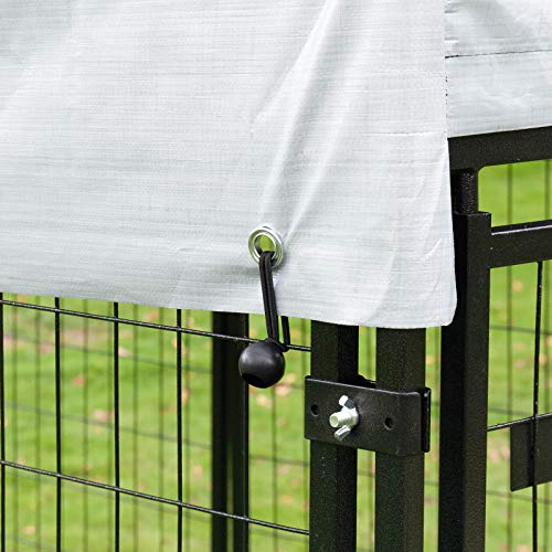 Dog Playpen House Heavy Duty Large Outdoor Dog Kennel Galvanized Steel Fence with UV-Resistant Oxford Cloth Roof… - Image 6