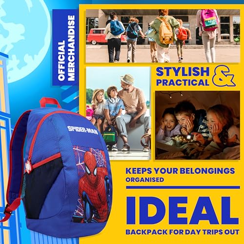Marvel Spiderman Kids Backpack with Water Bottle Pocket, Large Capacity School Rucksack - Boys Gifts4
