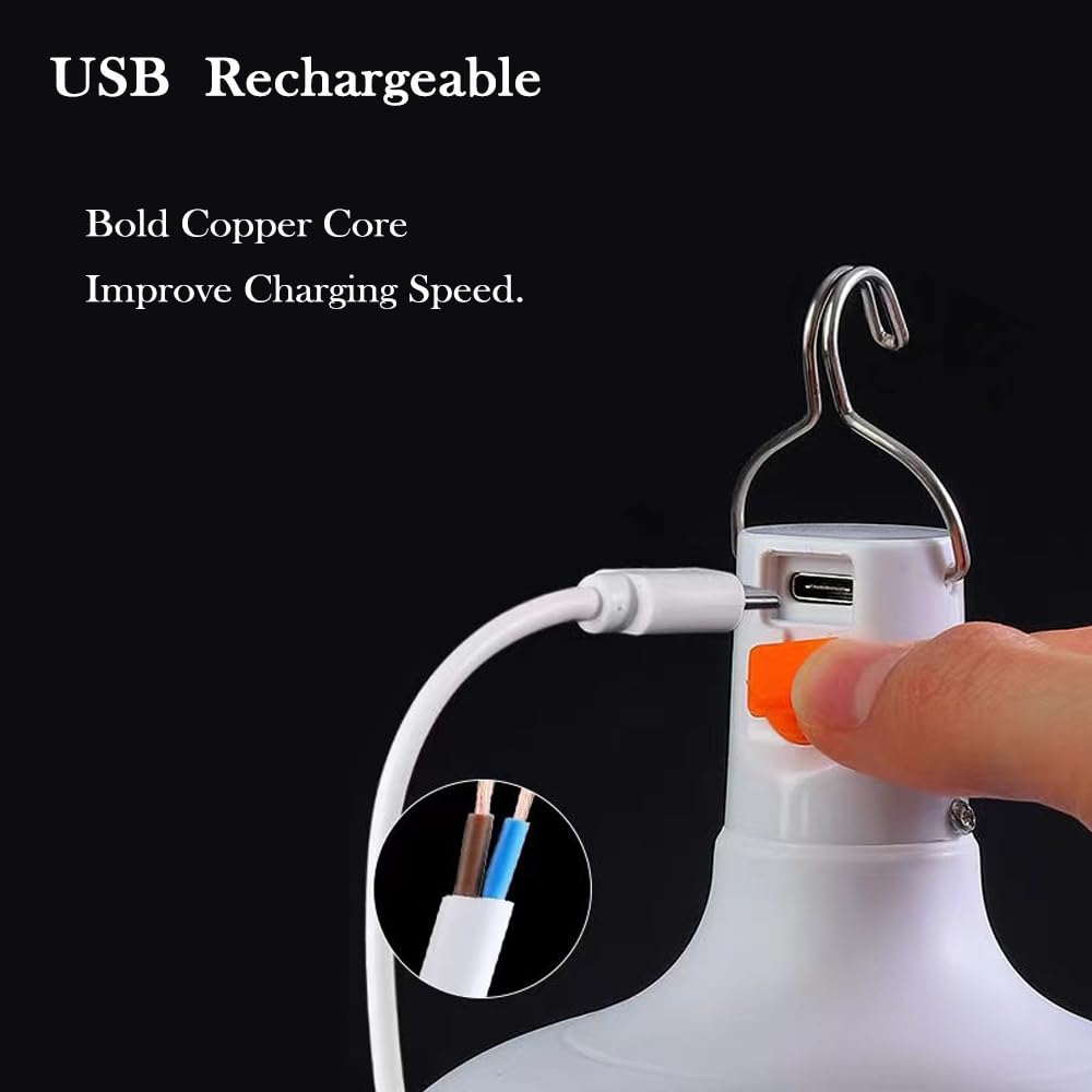 Luce da campeggio a LED, lanterna ricaricabile per tenda, batteria da 4000 mAh, luce di emergenza portatile, 3 ingranaggi di illuminazione per uragano, interruzioni di corrente sospese, casa