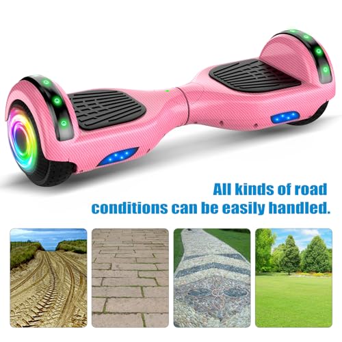 SISIGAD Hoverboard Self Balancing Scooter 6.5" Two-Wheel Self Balancing Hoverboard with Bluetooth Speaker and LED Lights Electric Scooter for Adult Kids Gift - Image 7