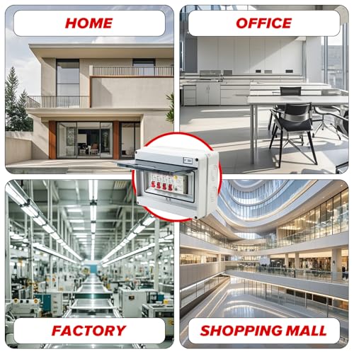 MaxAwe Consumer Fuse Box Unit 3 Way, IP65 63A RCD 3MCB 6A+16A+32A Waterproof Plastic Leakage Circuit Breaker, Circuit Breaker Panel Garage Consumer Unit, Protective Housing Consumer Unit Fuse Box - Image 6