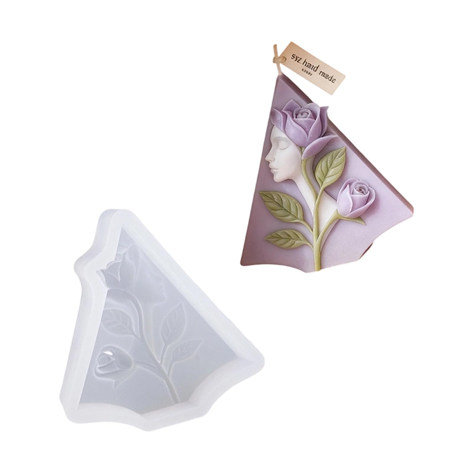 Kalttoy Multipurpose Silicone Craft for Soap Chocolate Featuring Human Face Flower Designs Easy Demolding Human Face Flower