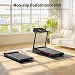 THERUN Home Gym Treadmill Exercise Bike Mat Non-Slip, Workout Mat Thick, Heavy-Duty Floor Mat for Fitness and Yoga, 2 Size Options - Image 2