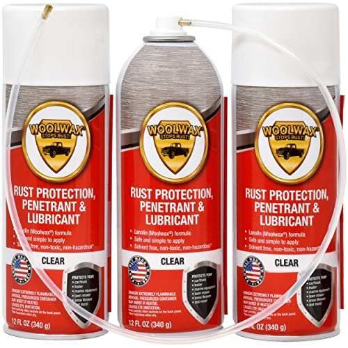 woolwax 12 Oz Undercoating Protection Aerosol Spray Can 3 Pack, Rust