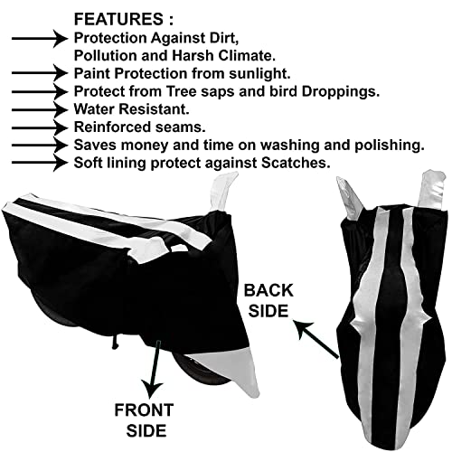 Image of Kandid Waterproof uv protective motorcycle cover in Silver & Black 298
