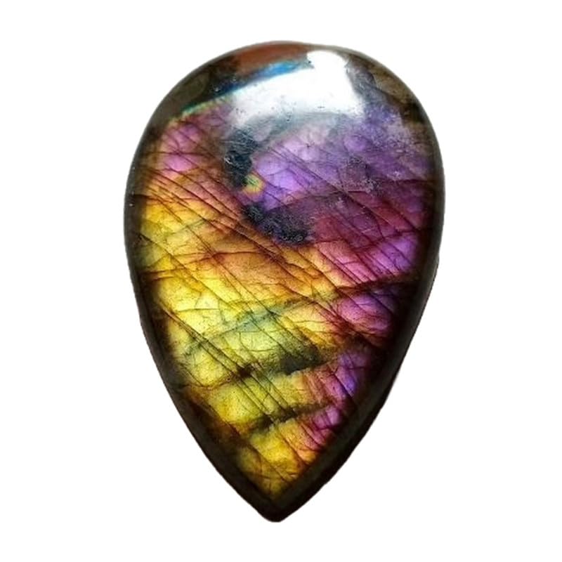 Labradorite violette gemme naturelle poire pour bague et pendentif
