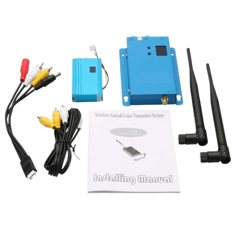 Modulo Ricetrasmittente Audio Video 12CH 1.5G 1.5W | DC12V 400mA/250mA,con antenna,per videosorveglianza e modello(Only receiver)