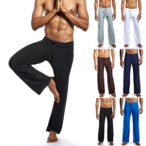 Cambkatl Mens Yoga Sweatpants Sexy Low Rise Elastic Waist Sleep Bottom Casual Loose Fit Running Athletic Pants Joggers2