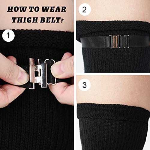 Plus Size Womens Thigh High Socks for Thick Thighs- Extra Long & Thick Over the Knee Stockings- Leg Warmer Boot Socks3