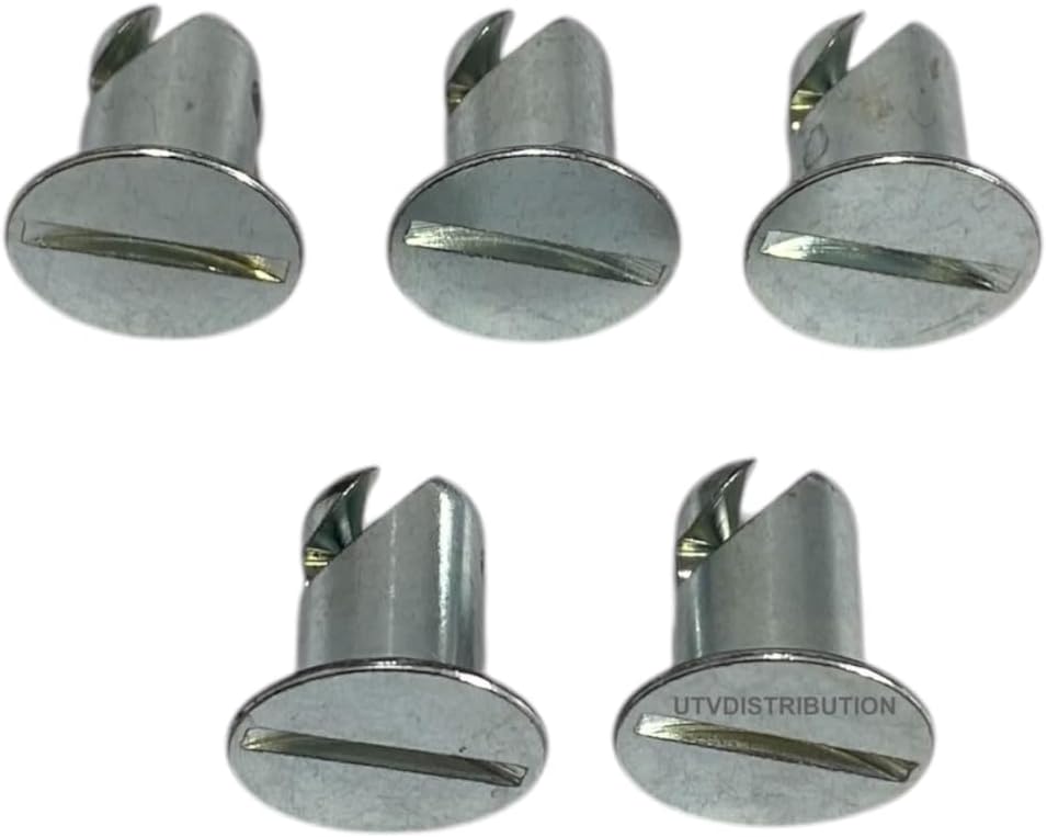 7/16" Steel Dzus Button Flush Slotted Standard Head Quarter Turn Fasteners .500