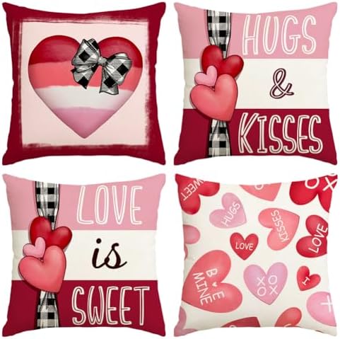 RABUSOFA Red Candy Love Valentine's Day Hugs and Kisses Love Swee...