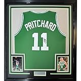 Framed Autographed/Signed Payton Pritchard 35x39 Boston Green Basketball Jersey JSA COA