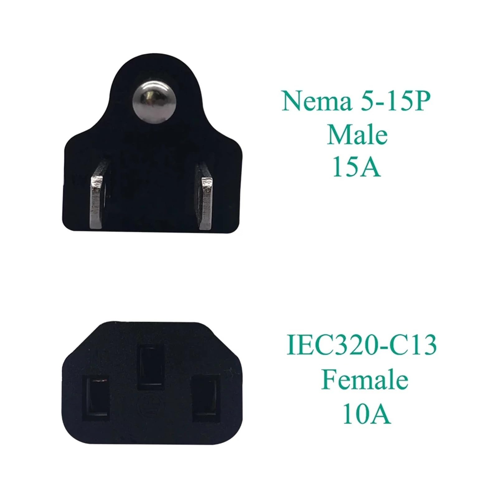 Netzteil-Steckerkonverter 5-15P auf IEC 320 C13-Adapter