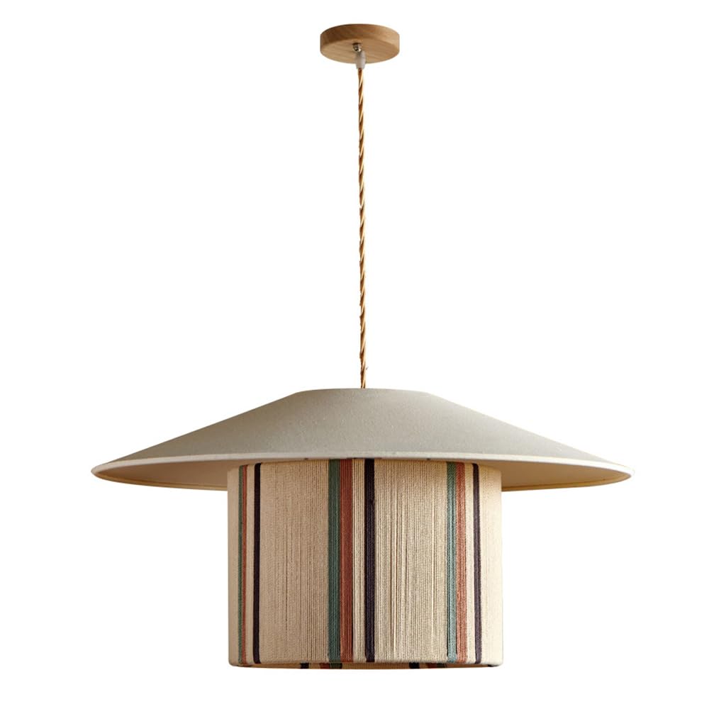 Nowoczesna lampa wisząca do kuchni, klosz z przędzy bawełnianej, prosta wisząca oprawa do stołu jadalnego, sypialni, wiejskiego stylu, nad zlewem, estetyczna dekoracja
